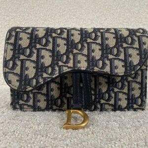 Authentic Pre-Owned CHRISTIAN DIOR Blue Oblique Saddle Belt Pouch Bag